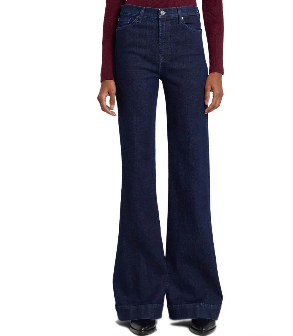 7 for All Mankind Denim Trouser - Size 32 (NWT) Flare/Wide Leg - Dark Indigo